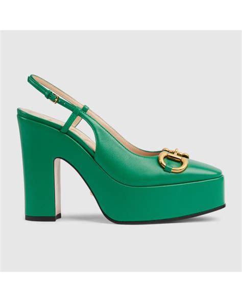 green gucci peep toes|gucci high heel pump.